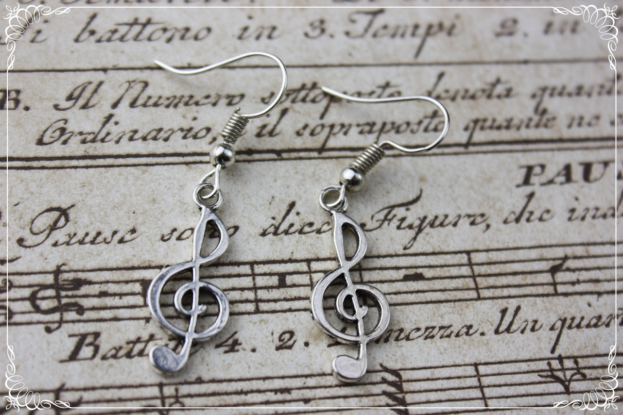 Boucles d'oreilles et pendentifs "Musique"