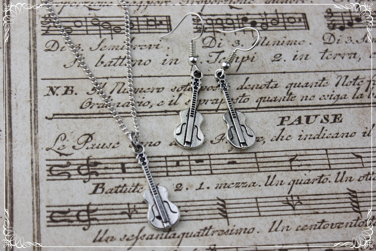 Boucles d'oreilles et pendentifs "Musique"