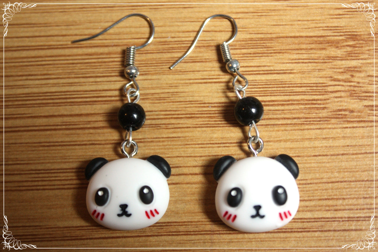 Boucles d'oreilles Pandas