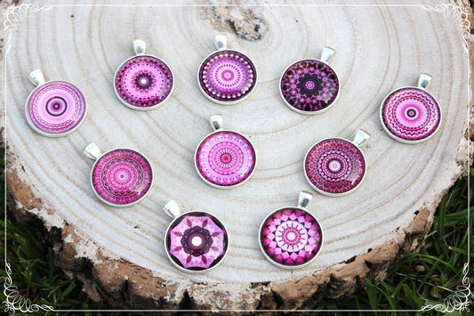 Pendentifs "Mandalas - Roses"