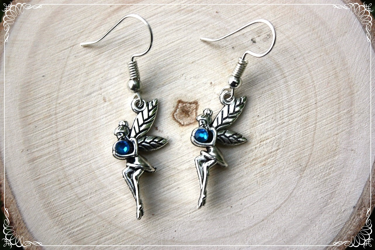 Boucles d'oreilles "Fées profils"