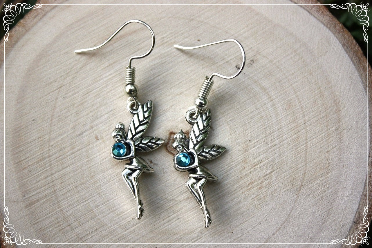 Boucles d'oreilles "Fées profils"