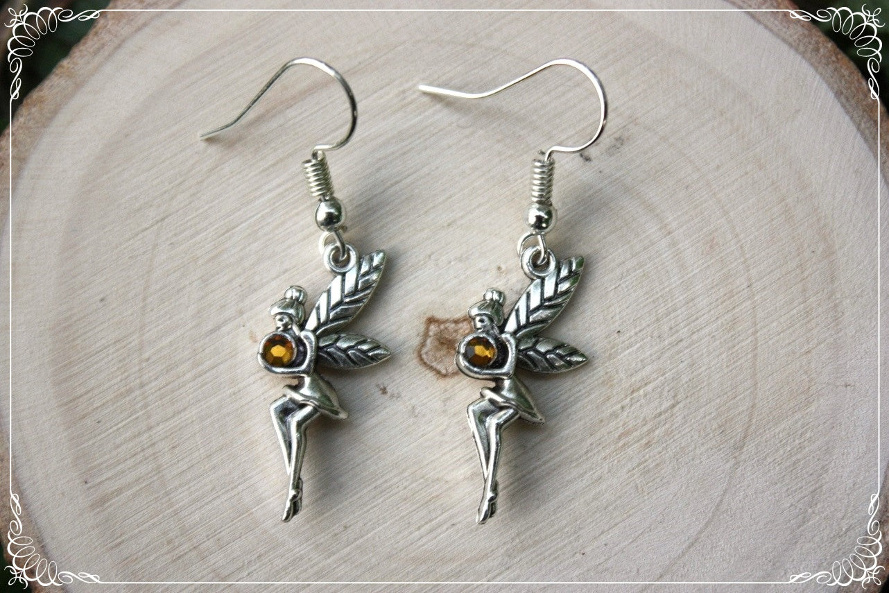 Boucles d'oreilles "Fées profils"