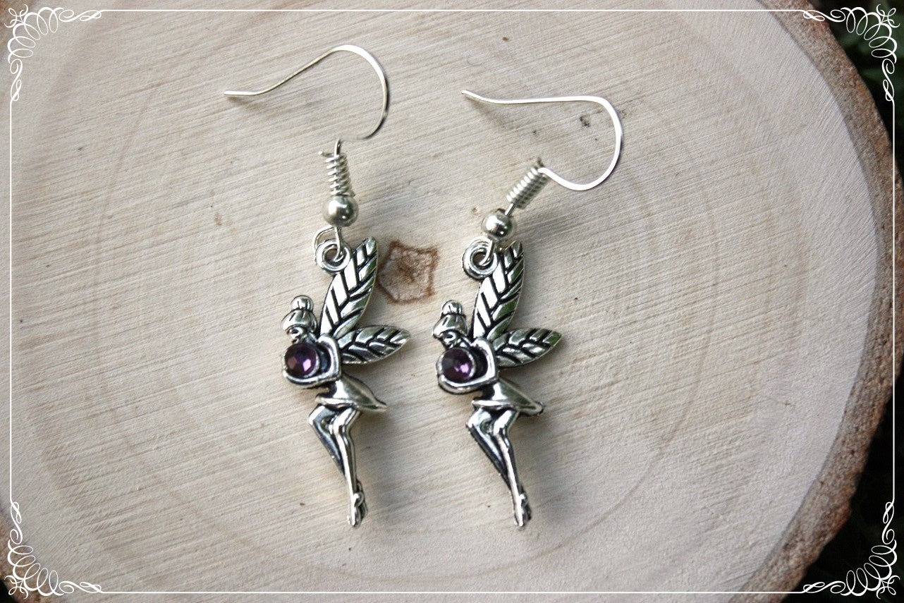 Boucles d'oreilles "Fées profils"