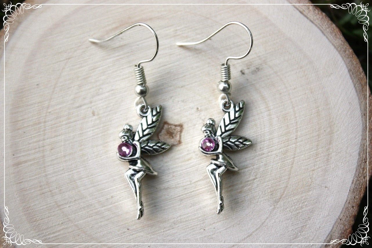 Boucles d'oreilles "Fées profils"