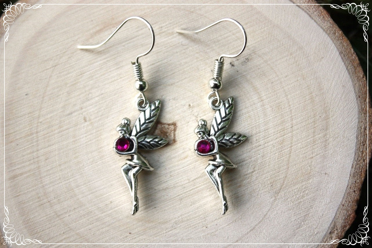 Boucles d'oreilles "Fées profils"