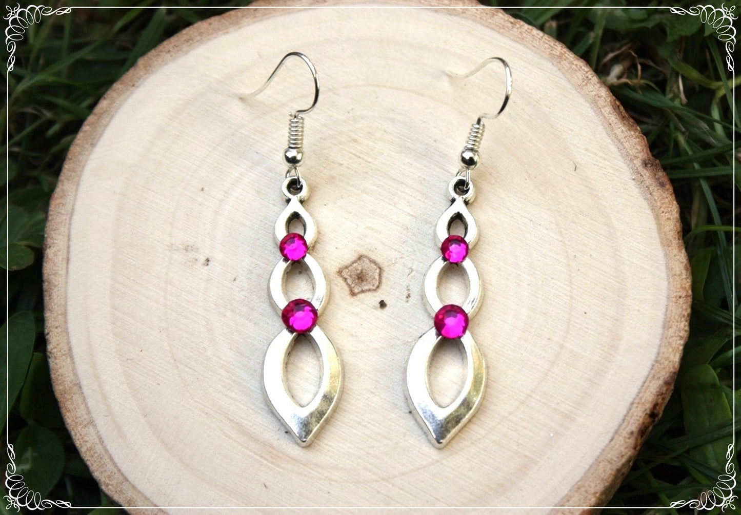 Boucles d'oreilles celtiques "Doubles boucles"