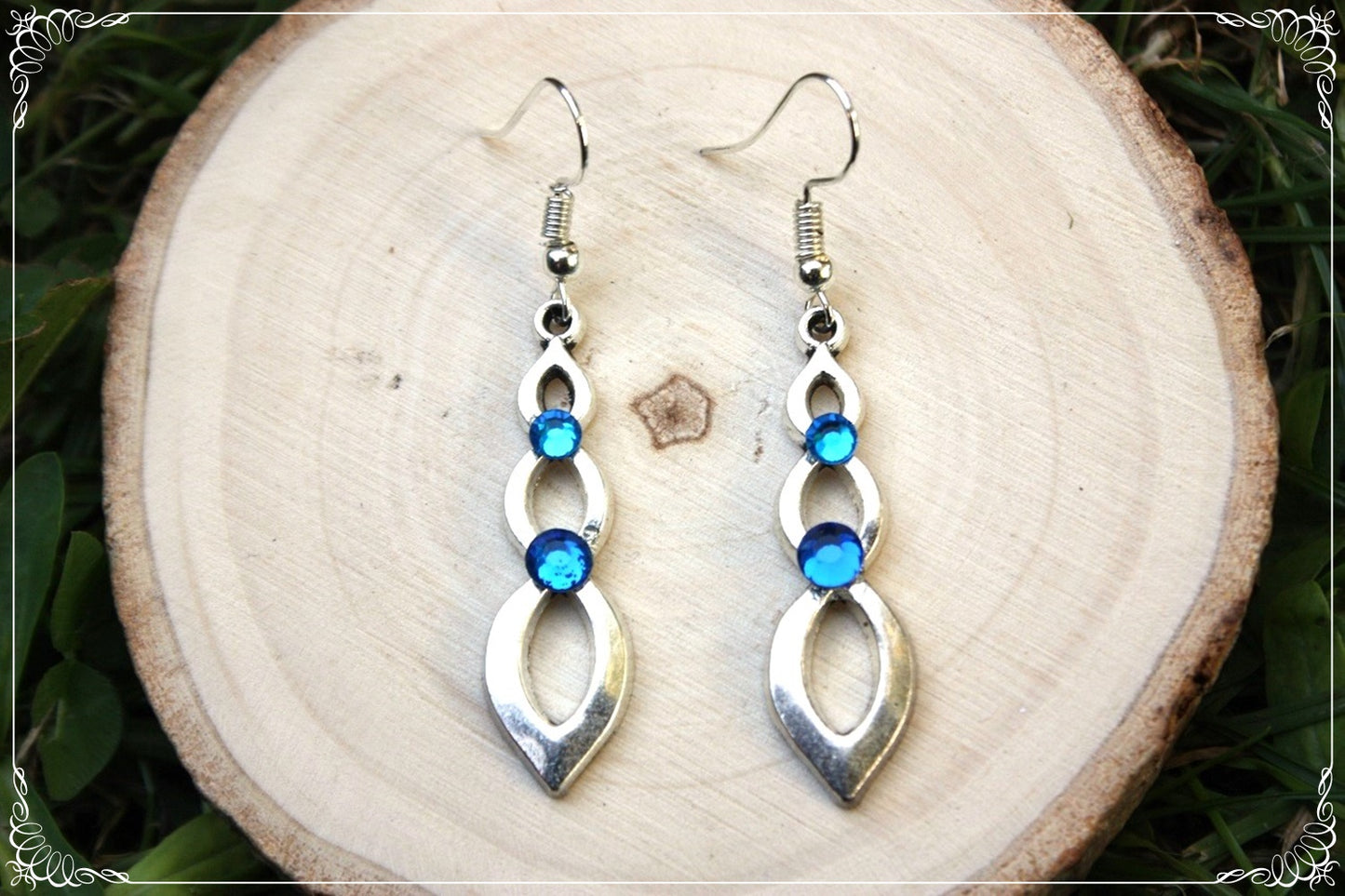 Boucles d'oreilles celtiques "Doubles boucles"