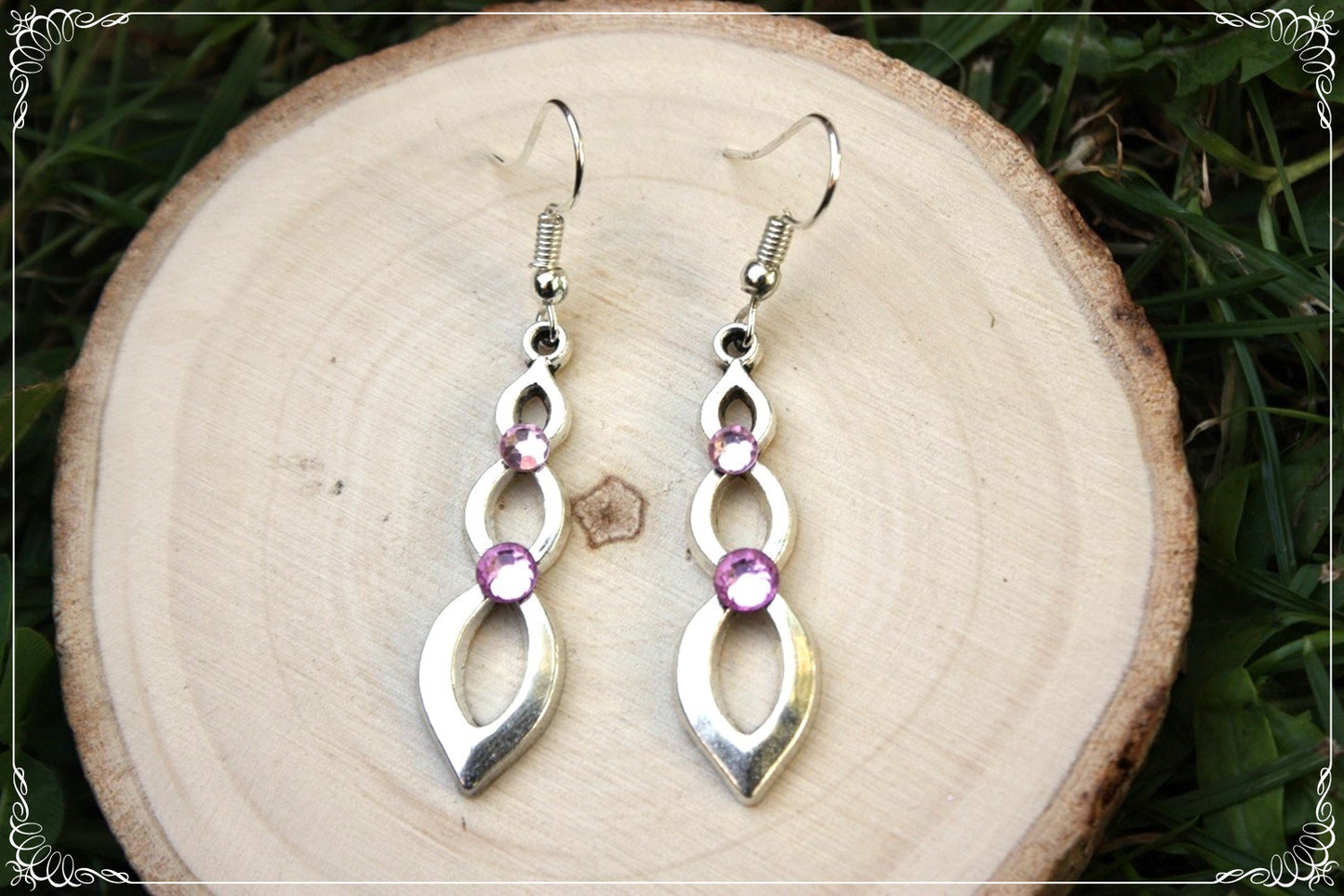 Boucles d'oreilles celtiques "Doubles boucles"