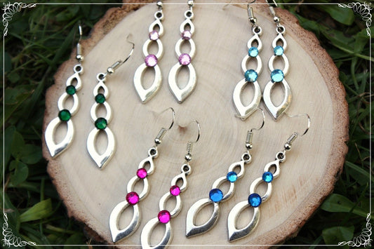 Boucles d'oreilles celtiques "Doubles boucles"