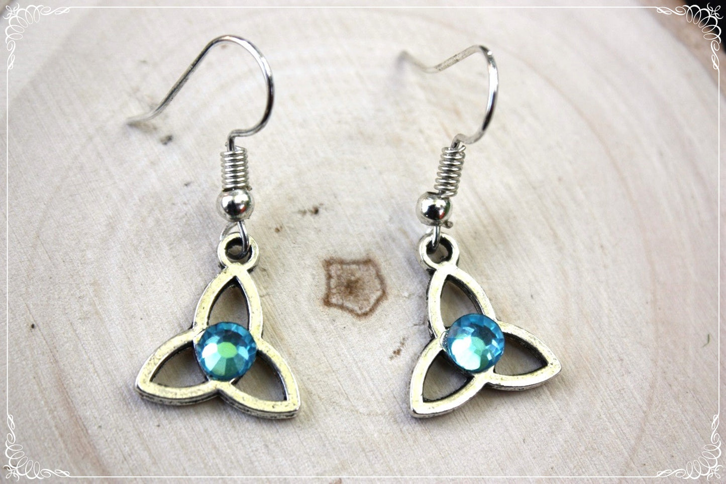 Boucles d'oreilles celtiques "Triquetras"