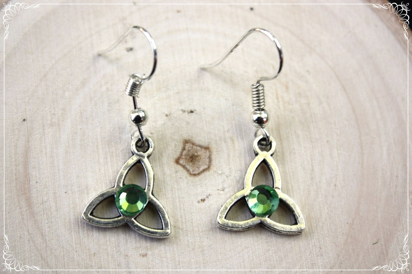 Boucles d'oreilles celtiques "Triquetras"