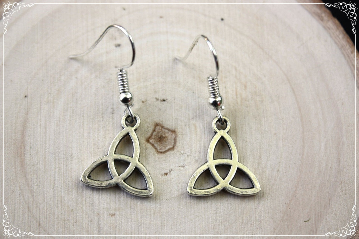 Boucles d'oreilles celtiques "Triquetras"