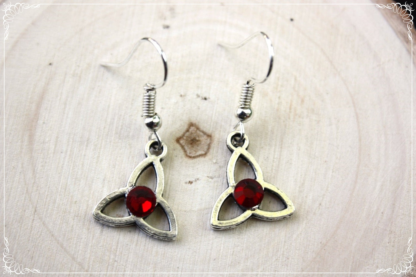 Boucles d'oreilles celtiques "Triquetras"