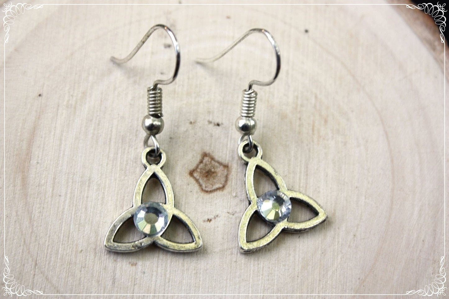 Boucles d'oreilles celtiques "Triquetras"