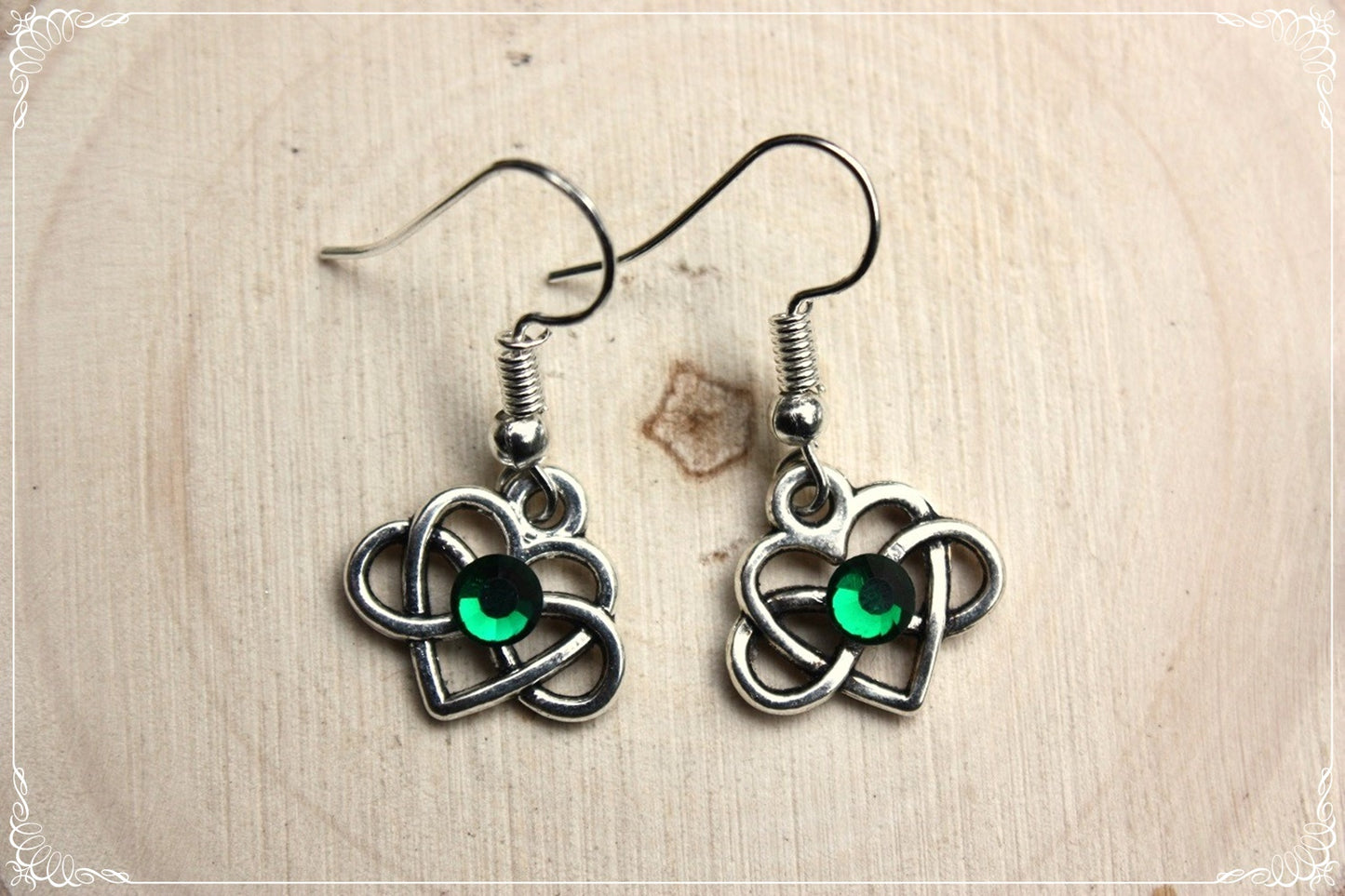 Boucles d'oreilles celtiques "Coeurs"