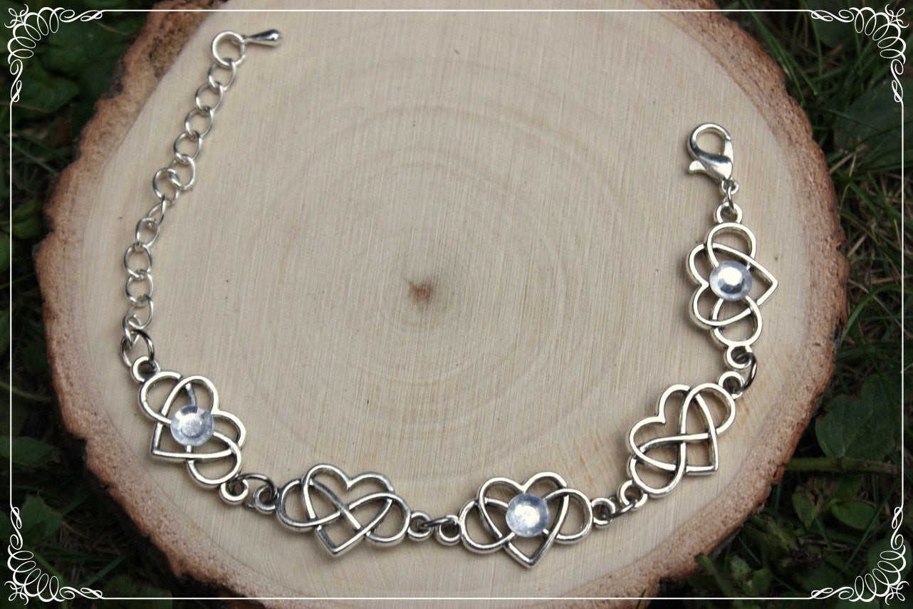 Bracelets "Coeurs celtiques et strass"