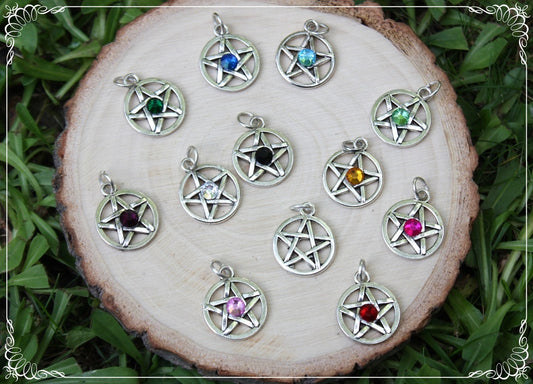 Pendentifs "Pentacles argentés"