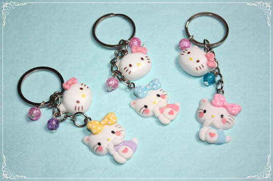 Porte-clés style "Hello Kitty"