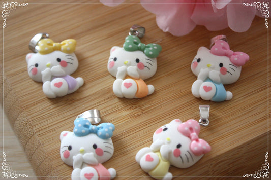 Pendentifs style "Hello Kitty"