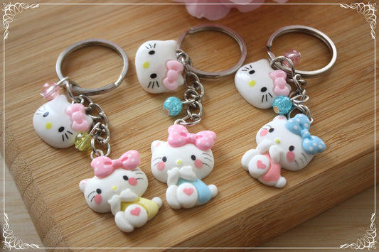Porte-clés style "Hello Kitty"