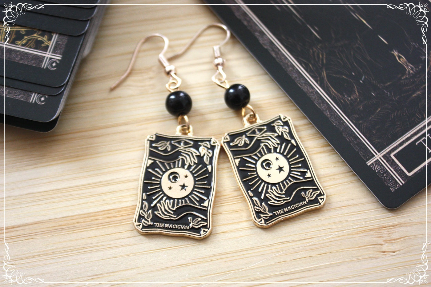 Boucles d'oreilles cartes tarot