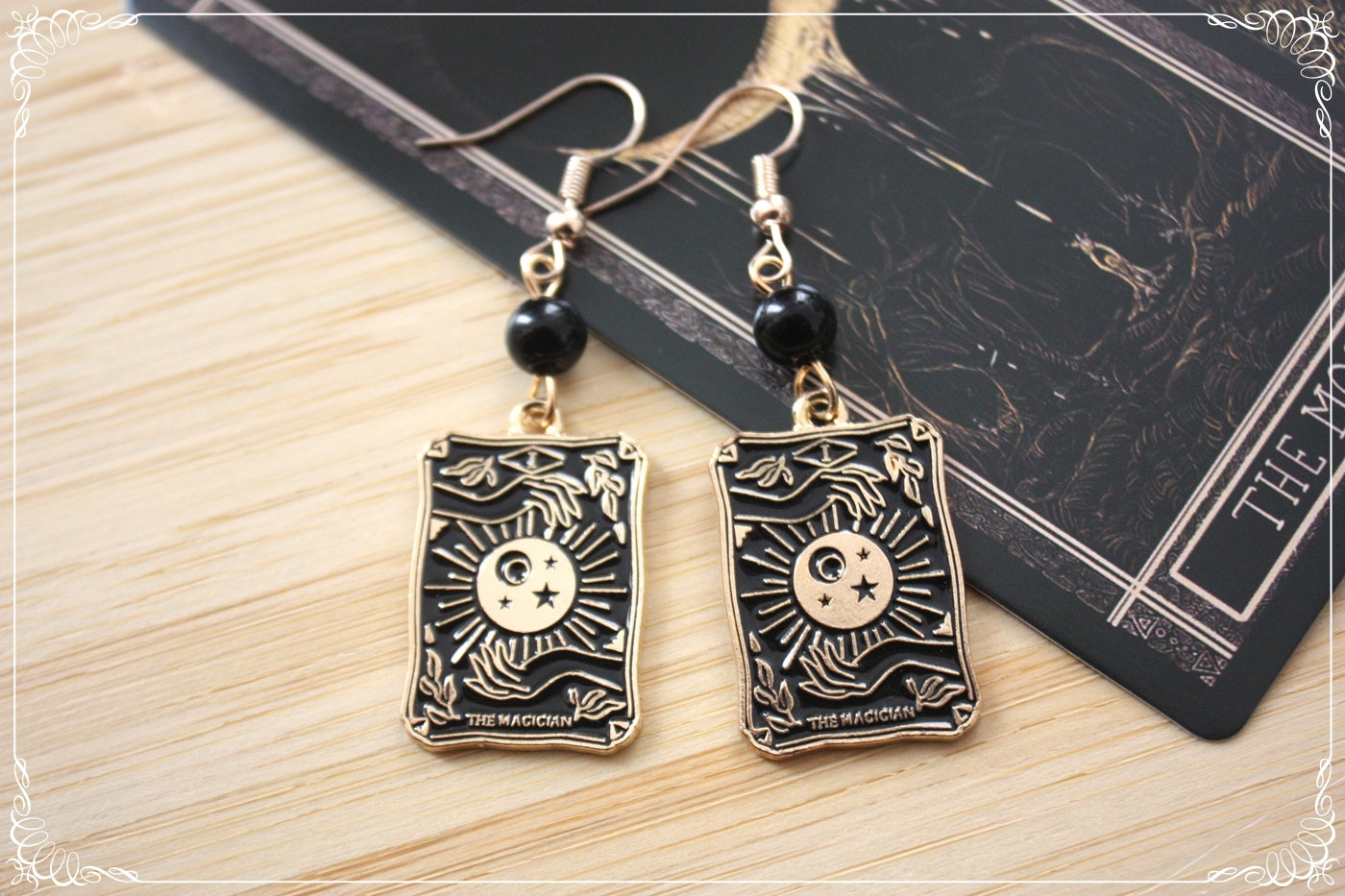 Boucles d'oreilles cartes tarot