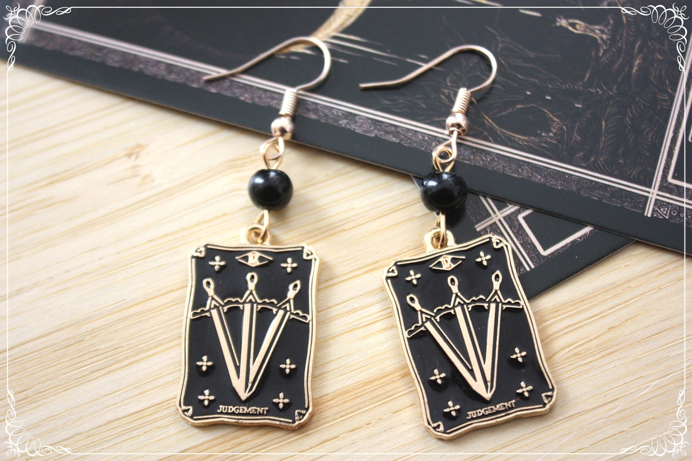 Boucles d'oreilles cartes tarot