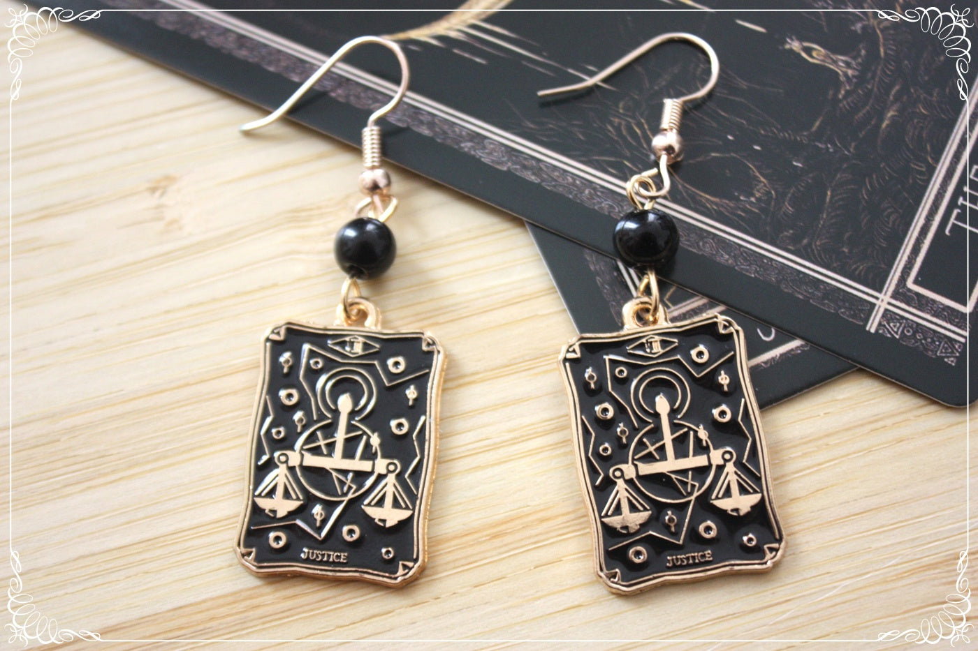 Boucles d'oreilles cartes tarot