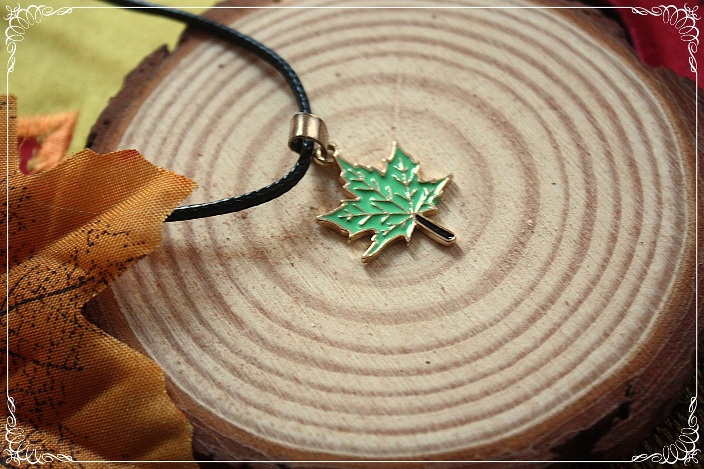 Pendentifs Automne Halloween feuilles chêne érable