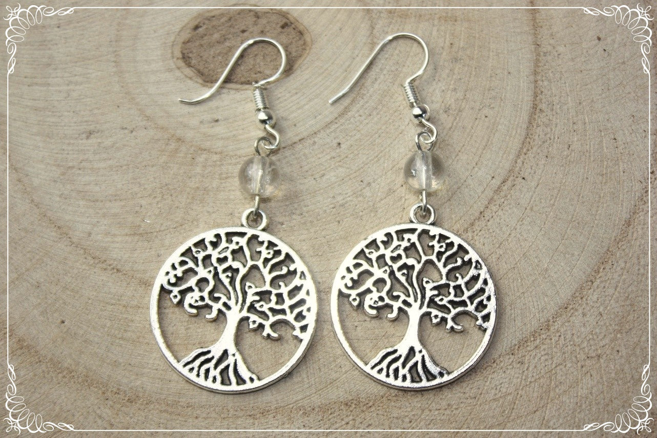 Boucles d'oreilles "Arbres Perles"