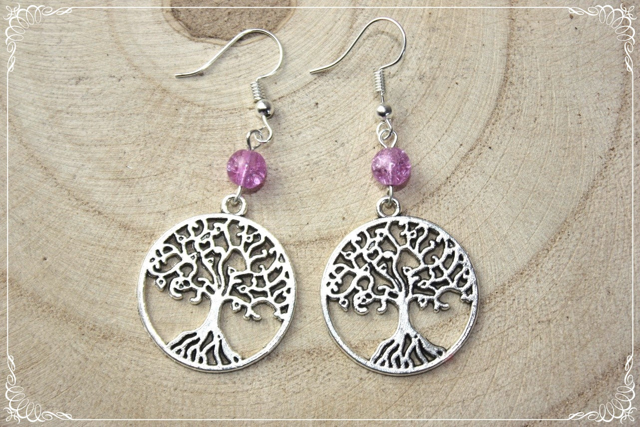 Boucles d'oreilles "Arbres Perles"