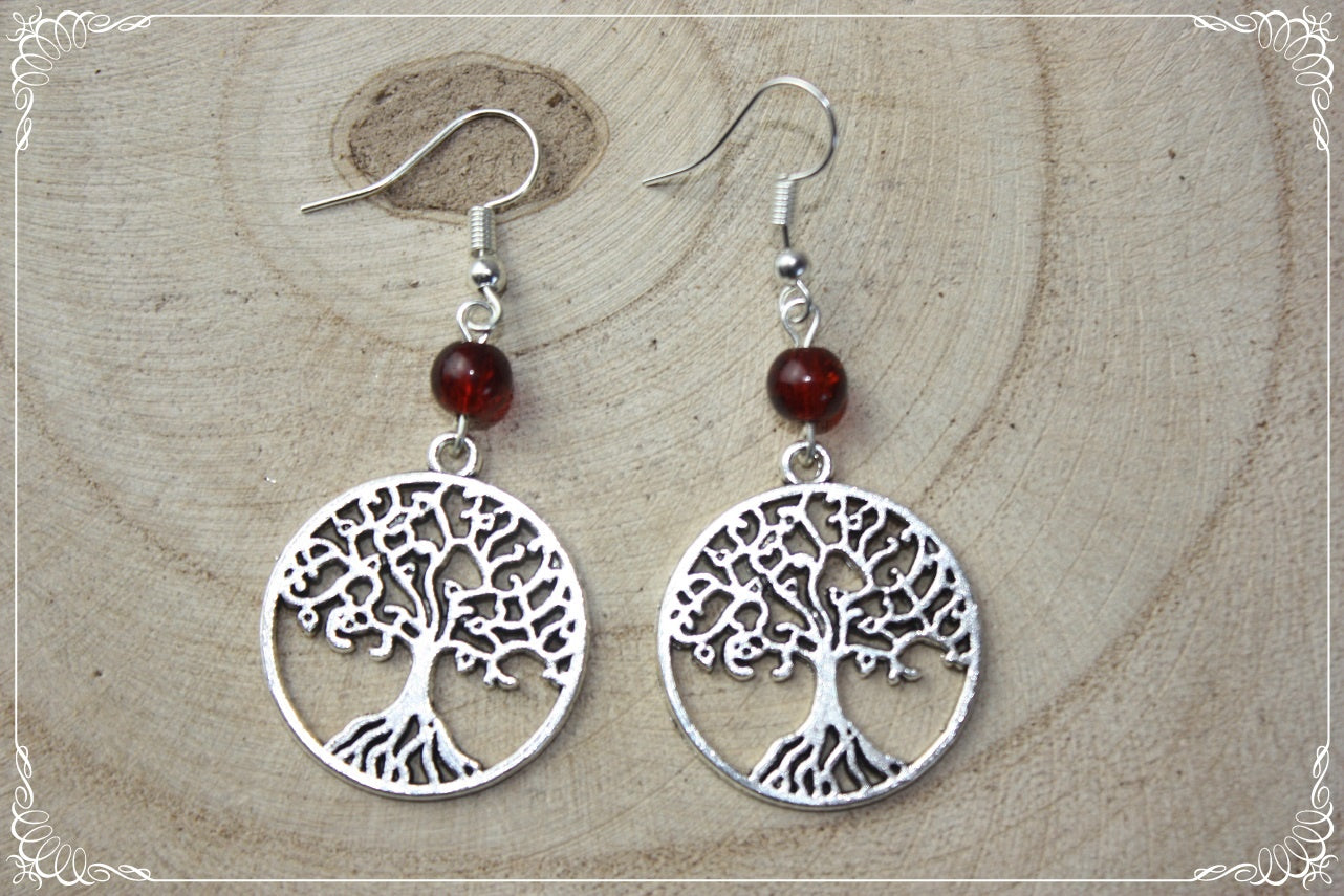 Boucles d'oreilles "Arbres Perles"