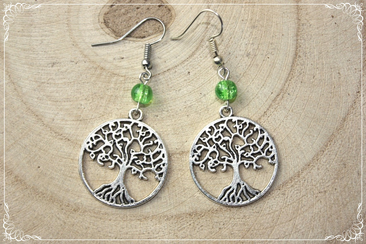 Boucles d'oreilles "Arbres Perles"