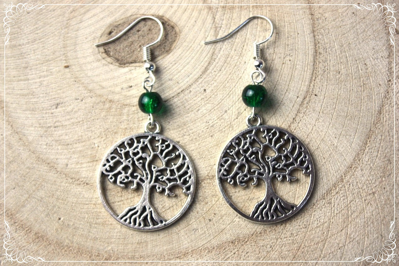 Boucles d'oreilles "Arbres Perles"