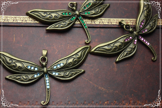 Pendentifs "Libellules bronzes"