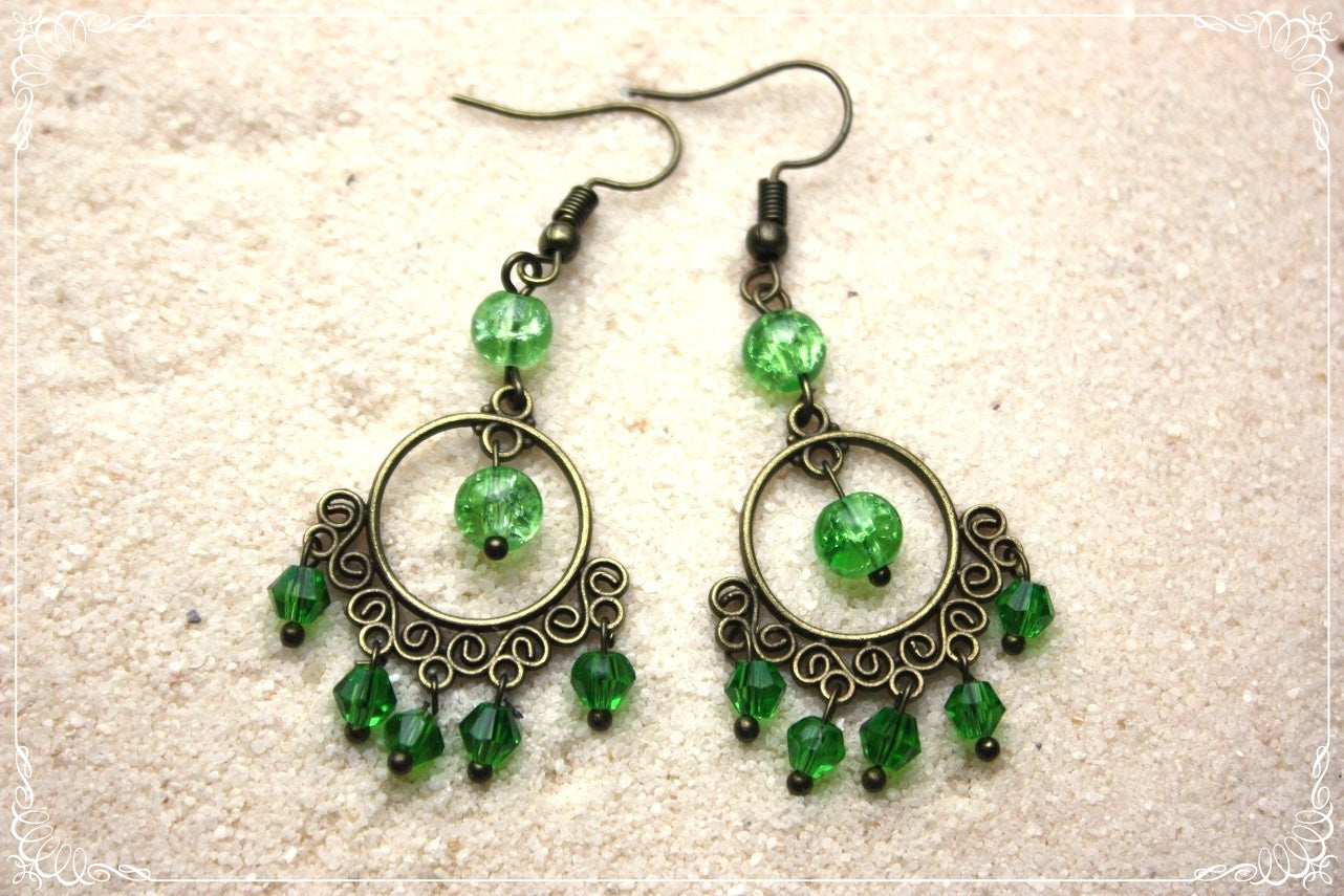 Boucles d'oreilles orientalisantes "Perles"