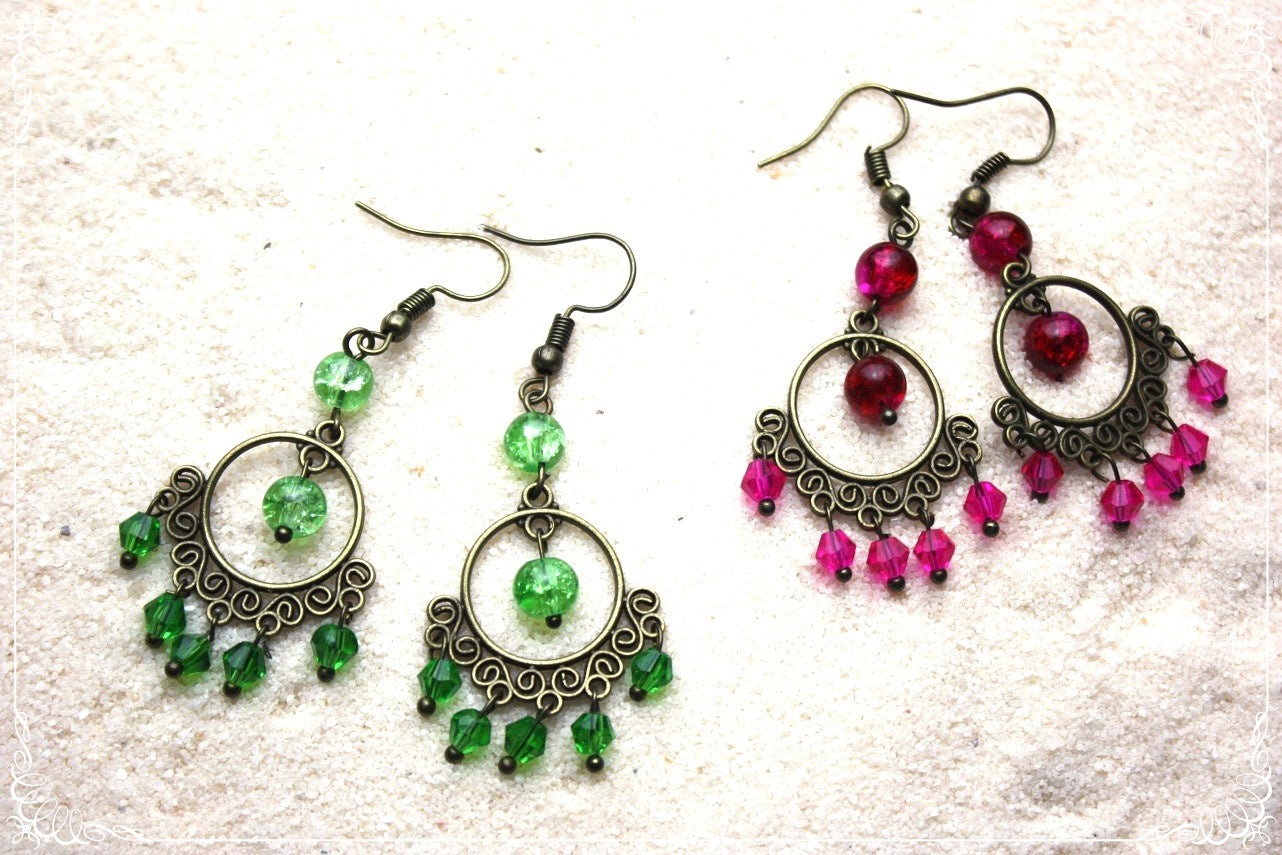 Boucles d'oreilles orientalisantes "Perles"