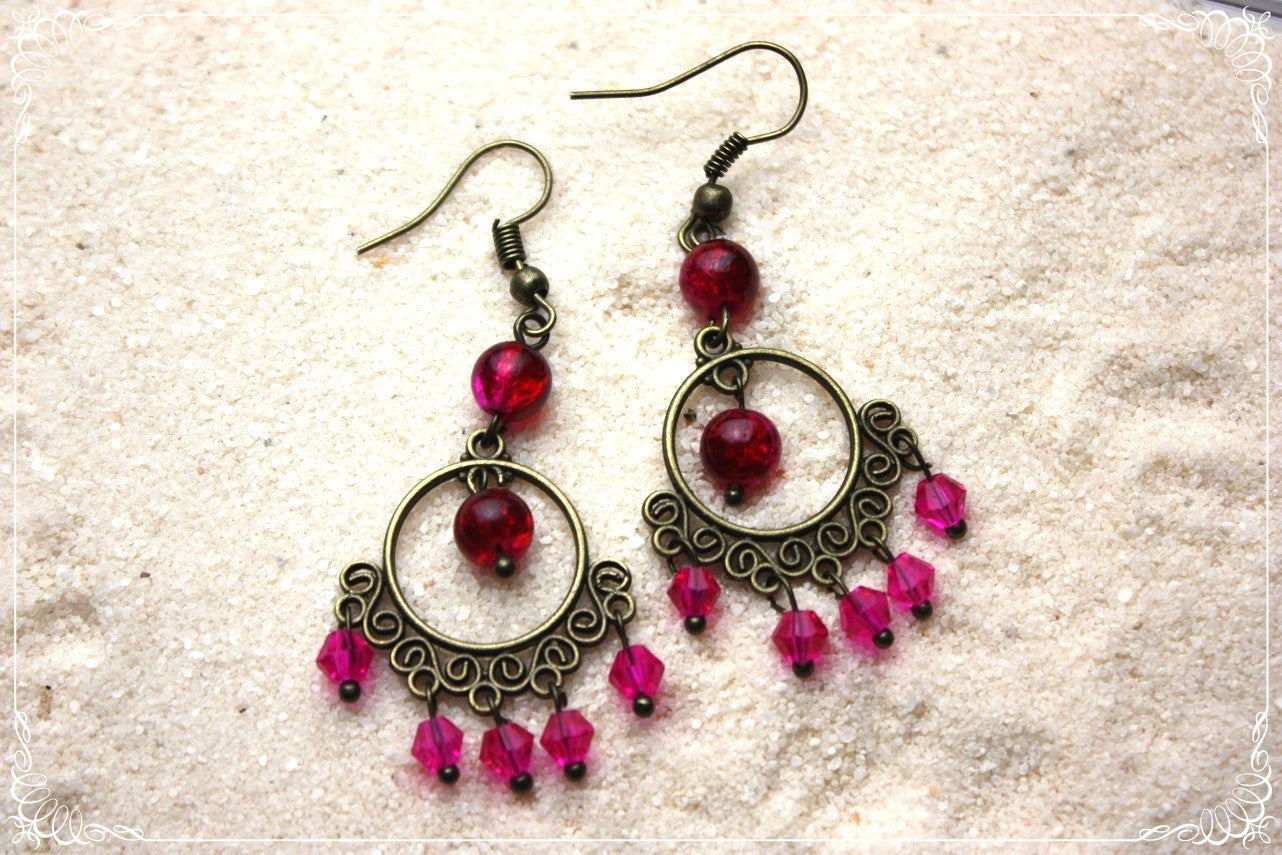 Boucles d'oreilles orientalisantes "Perles"