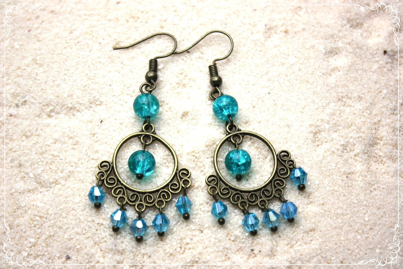 Boucles d'oreilles orientalisantes "Perles"