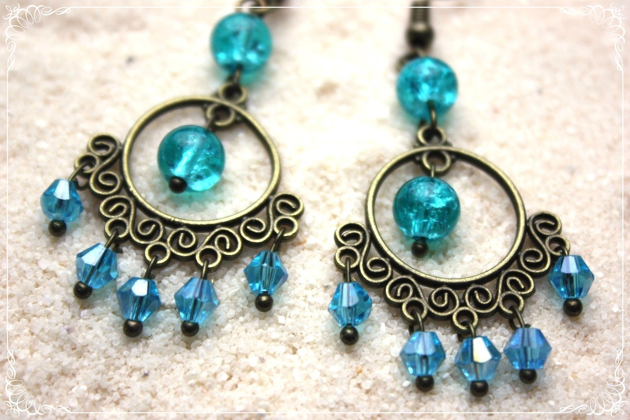 Boucles d'oreilles orientalisantes "Perles"