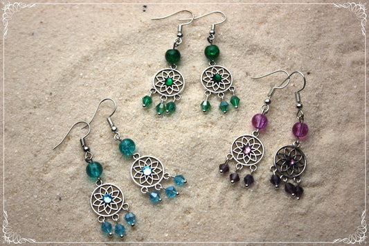 Boucles d'oreilles orientalisantes "Rosaces"