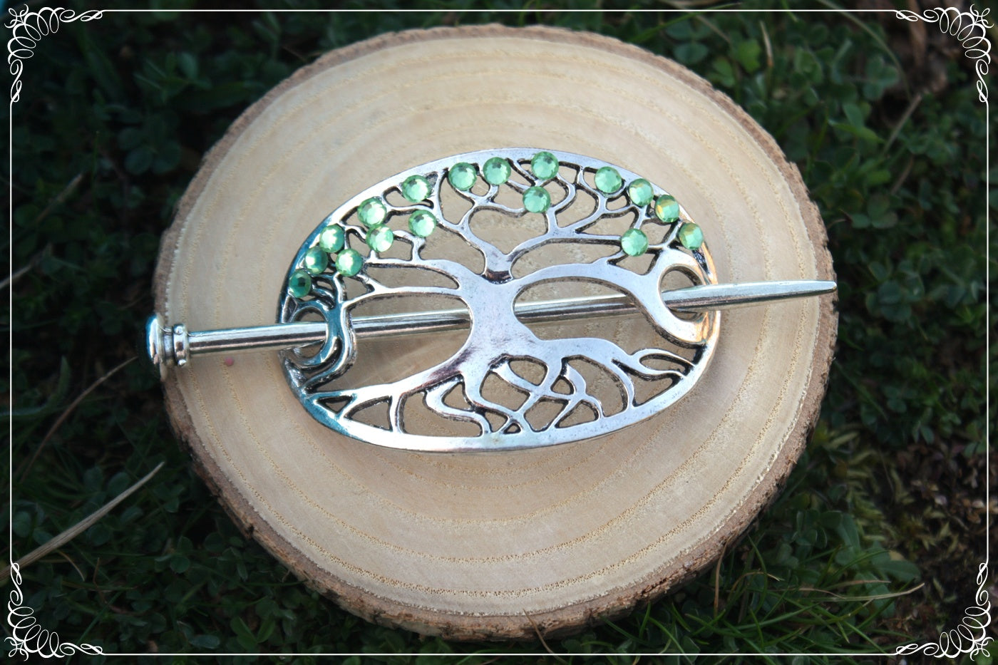 Barrette épingle à cheveux elfique fantasy arbre