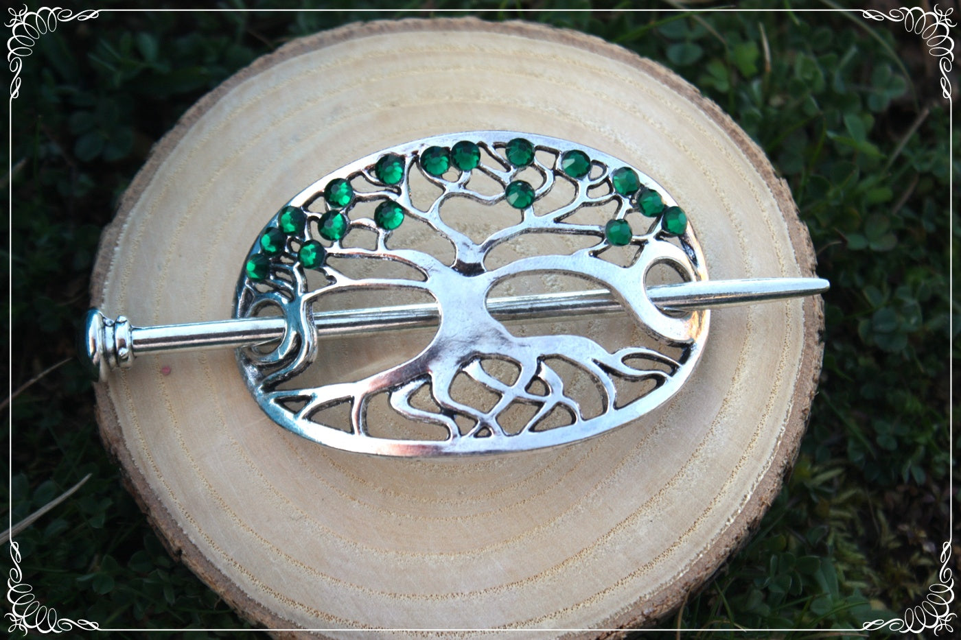 Barrette épingle à cheveux elfique fantasy arbre