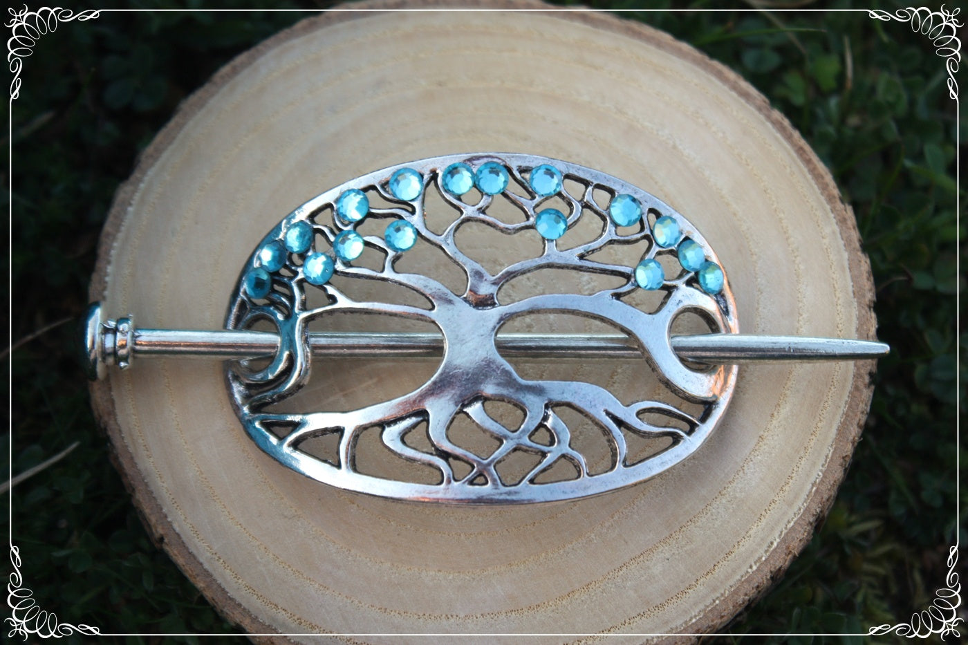Barrette épingle à cheveux elfique fantasy arbre