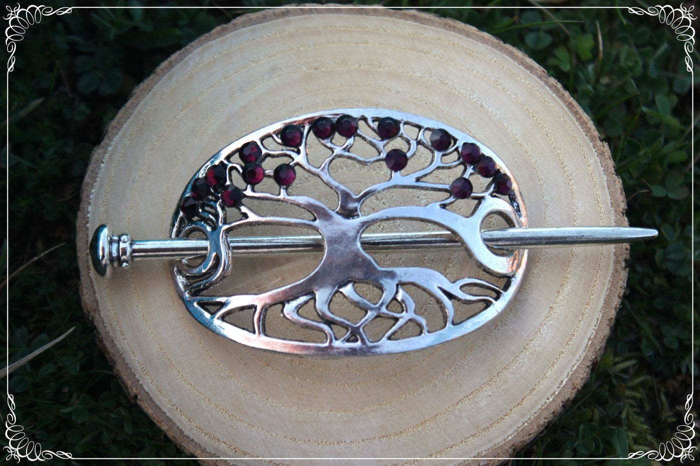 Barrette épingle à cheveux elfique fantasy arbre