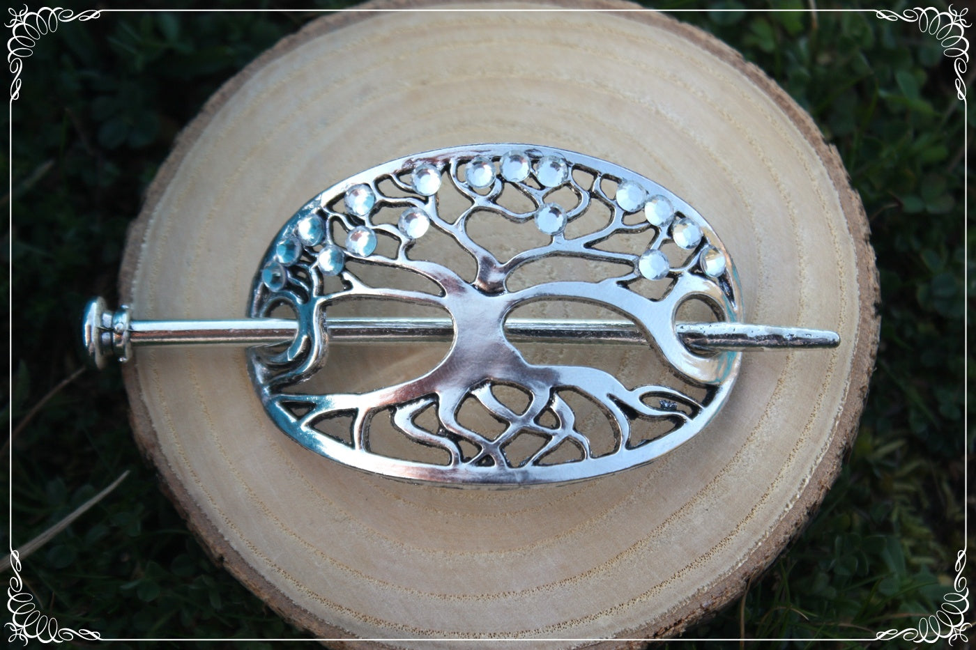 Barrette épingle à cheveux elfique fantasy arbre