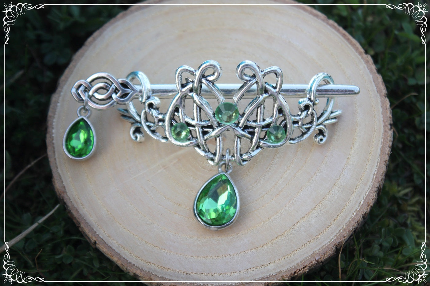 Petite barrette épingle à cheveux elfique celtique