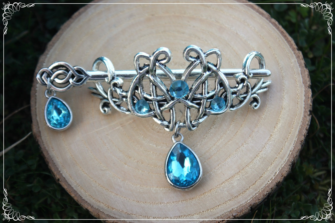 Petite barrette épingle à cheveux elfique celtique