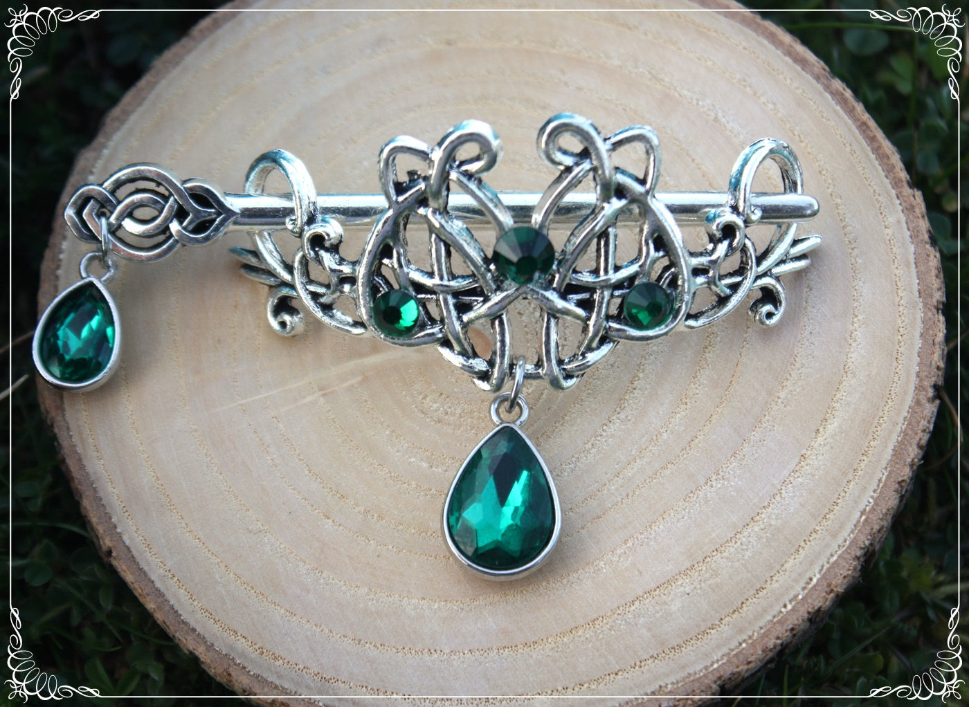 Petite barrette épingle à cheveux elfique celtique